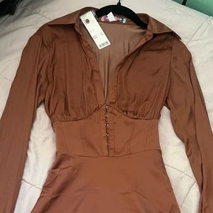 Urban outfitters bronze, dress corset dress